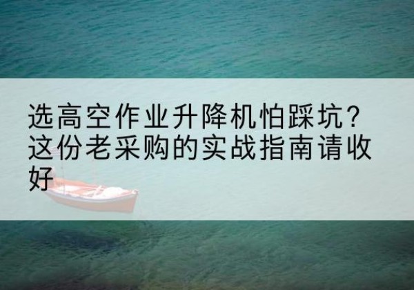 红岗高空作业升降机厂家推荐-选高空作业升降机怕踩坑？这份老采购的实战指南请收好