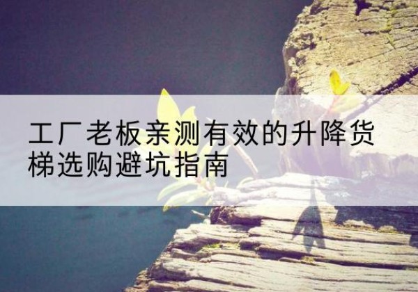 红岗升降货梯怎么选-工厂老板亲测有效的升降货梯选购避坑指南
